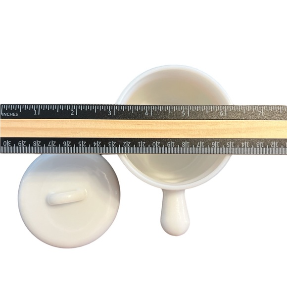 1970´s Avon patchwork print milk glass candle holder/trinket dish - Picture 6 of 6